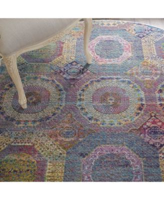 Ankara Global ANR05 Multi 6' Round Rug