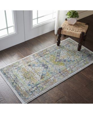 Nourison Home Ankara Global Anr07 Blue Green Rug In Multi