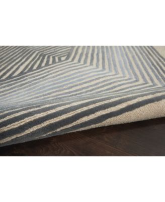 Symmetry SMM06 Ivory and Gray 5'3" x 7'9" Area Rug