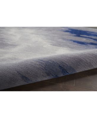 Nourison Home Symmetry Smm10 Gray Blue Rug In Blue