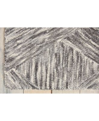 Interlock LNK01 Charcoal 3'9" x 5'9" Area Rug