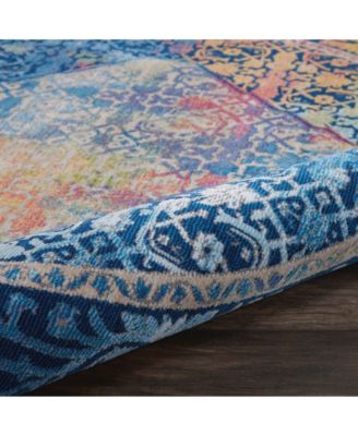 Nourison Home Ankara Global Anr04 Blue Multi Rug In Multi
