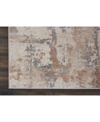 Rustic Textures RUS06 Beige and Gray 5'3" x 7'3" Area Rug