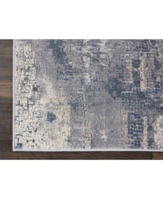 Rustic Textures RUS06 Gray and Beige 7'10" x 10'6" Area Rug