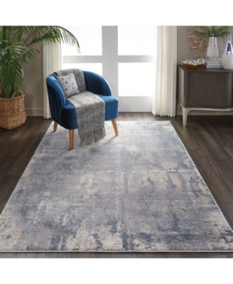 Rustic Textures RUS06 Gray and Beige 3'11" x 5'11" Area Rug