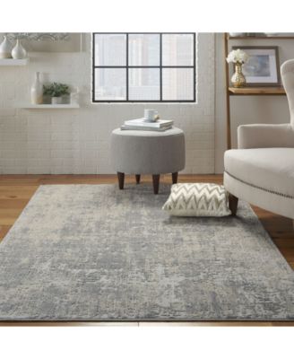 Rustic Textures RUS01 Ivory 5'3" x 7'3" Area Rug