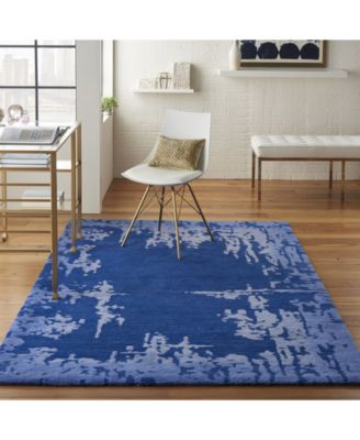 Symmetry SMM02 Navy 5'3" x 7'9" Area Rug