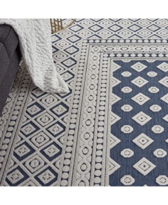 Key Largo KLG02 Blue 7'10" x 9'10" Outdoor Area Rug