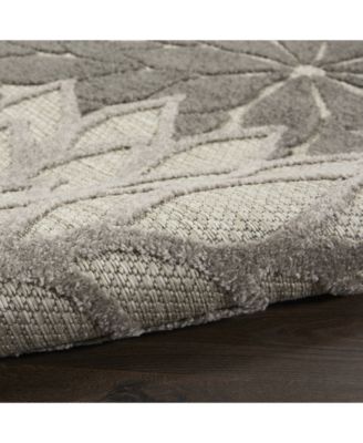 Aloha ALH05 Silver 6' x 9' Outdoor Area Rug