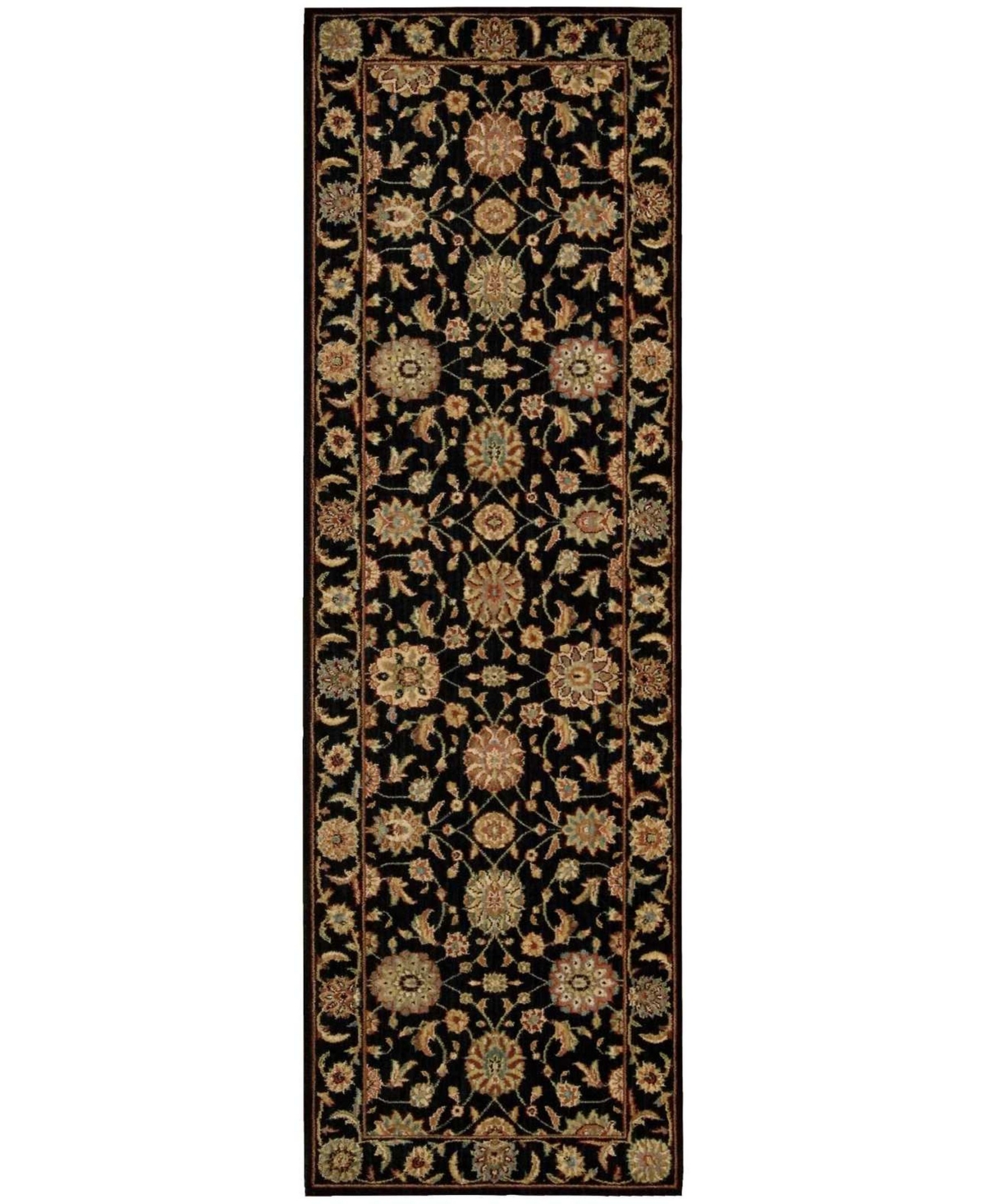 Nourison Home Living Treasures LI05 Black 2'6in x 8' Runner Rug - Black