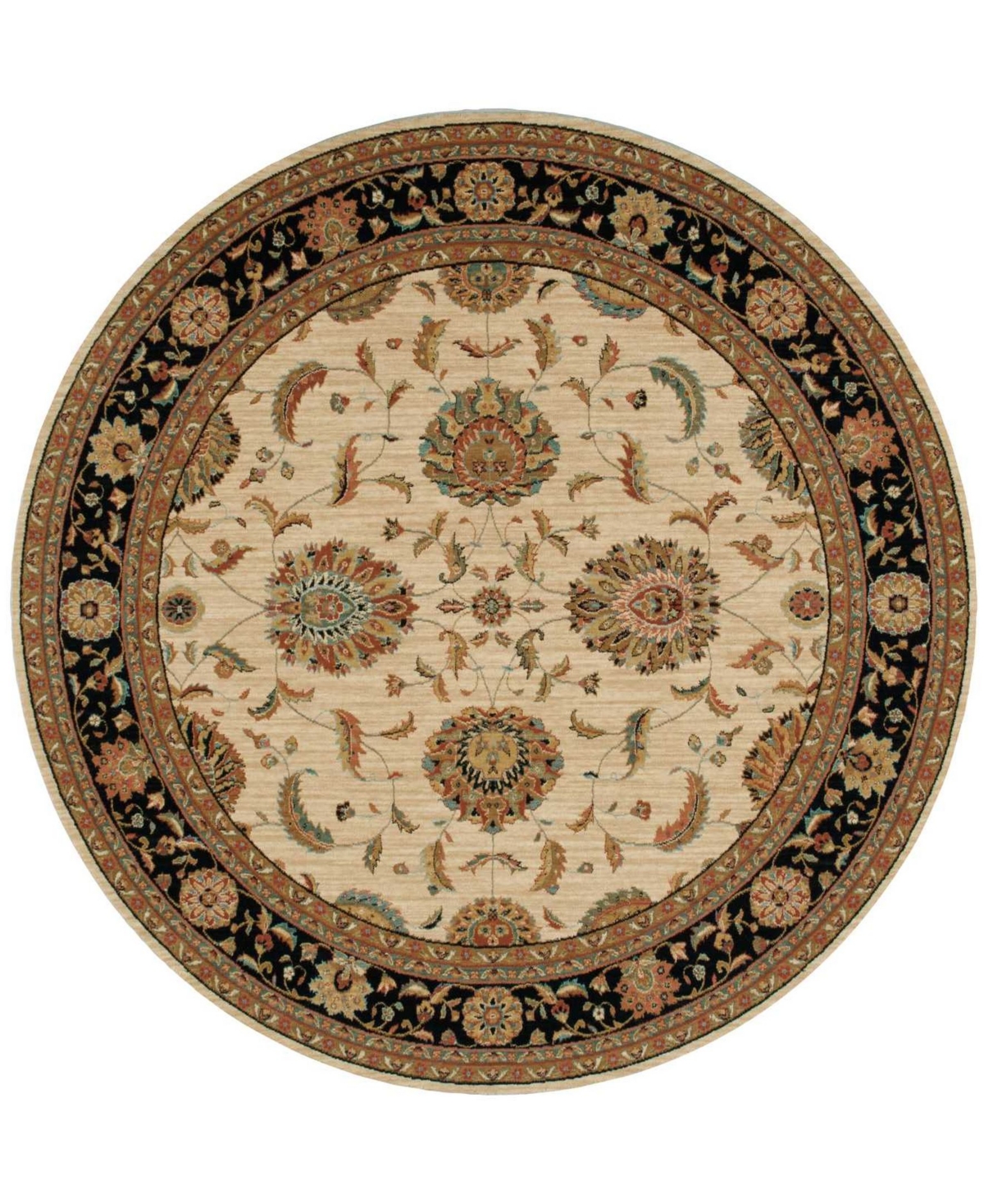 Nourison Home Living Treasures LI04 Ivory 5'10in Round Rug - Ivory