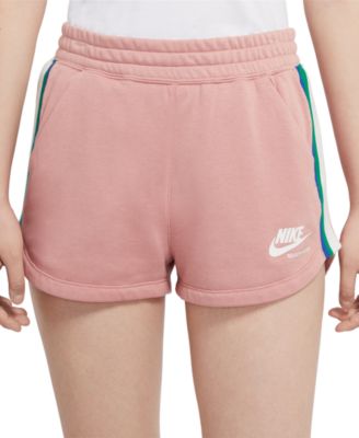 pink nike sweat shorts