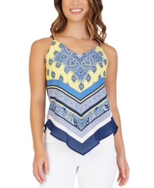 image of Bcx Juniors- Scarf-Print Tank Top