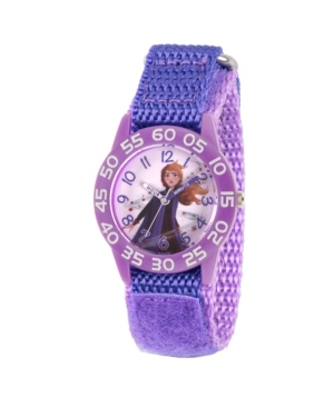 Ewatchfactory Kids' Disney Frozen 2 Anna Girls' Purple Plastic Time Teacher Watch 32mm