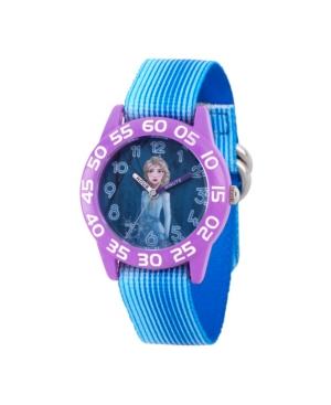 Ewatchfactory Kids' Disney Frozen 2 Elsa Girls' Purple Plastic Time Teacher Watch 32mm In Blue