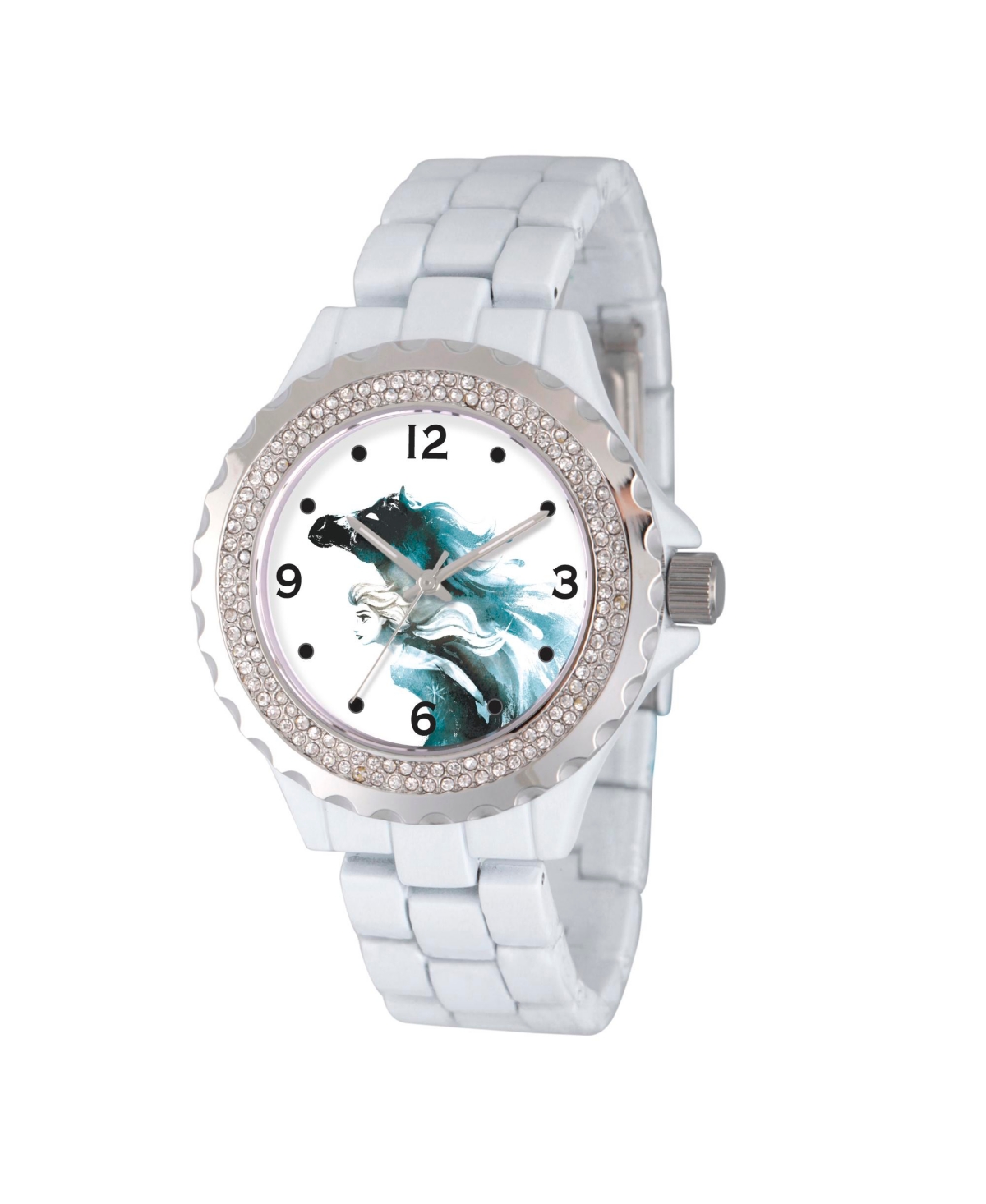 Disney Frozen 2 Elsa Women's Enamel Sparkle White Alloy Watch 41mm - White