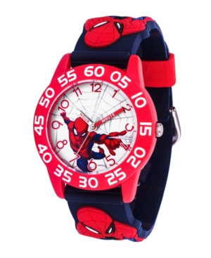 Ewatchfactory Kids' Marvel Spider-man Boys' Red Plastic Watch 32mm In Black