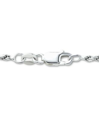 Sterling Silver Necklace, 16" Diamond Cut Rope Chain