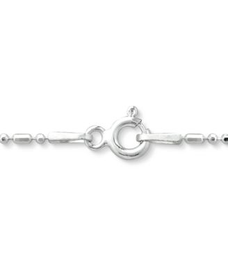 Sterling Silver Necklace, 24" Dot Dash Link