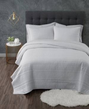 Truly Calm King 3-piece Quilt Set In Gray
