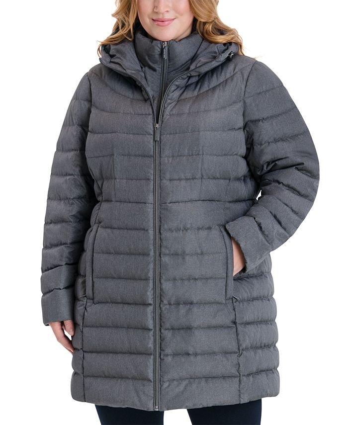 Michael Kors Plus Size Hooded Packable Down Puffer Coat, Created for Macy's  & Reviews - Coats & Jackets - Plus Sizes - Macy's