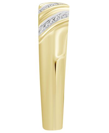 Macy's - Men's Diamond Accent Band in 10K Yellow Gold
