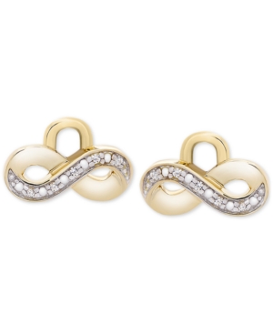 image of Diamond Accent Infinity Earring Charms in 14k Gold
