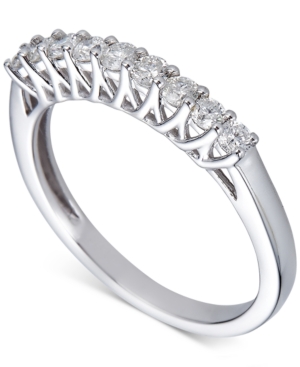 image of Diamond 9-Stone Band (3/8 ct. t.w.) in 14k White Gold