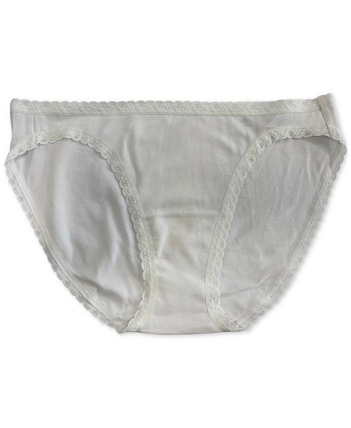 Jenni Women's Solid Lace-Trim Bikini Underwear, Created for Macy's - Macy's