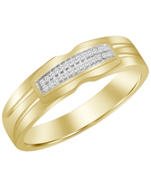 image of Men-s Diamond Accent Band in 10K Yellow Gold