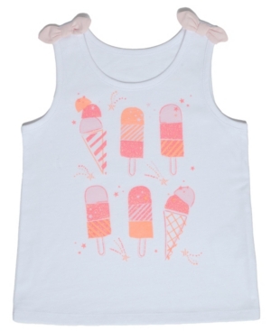 Little Girls Graphic Combo Bow Strap Tank