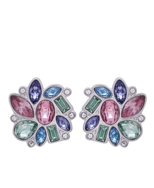 image of T Tahari Candied Floral Button Clip Earring