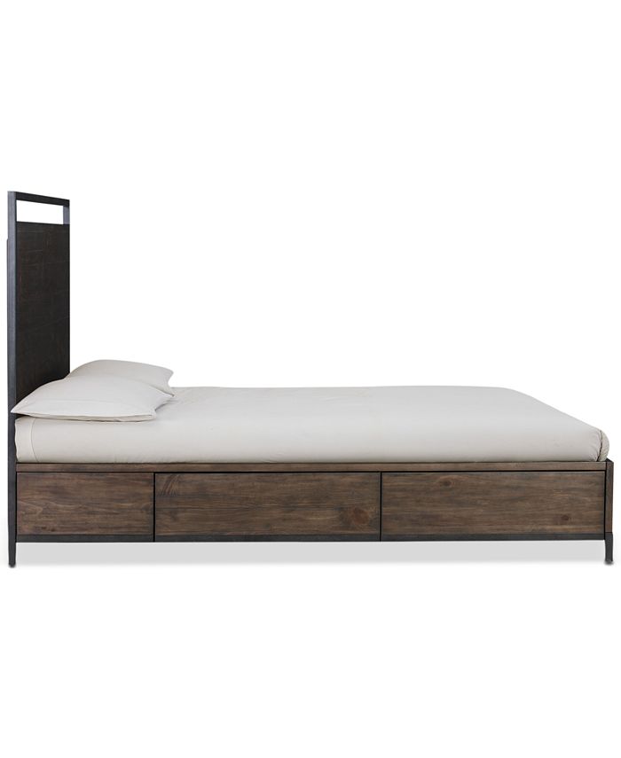 Furniture Gatlin Brown California King Platform Storage Bed, Created