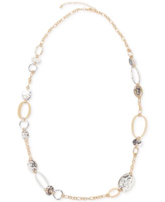 Style & Co - Two-Tone Circle Station Necklace, 43" + 3" extender