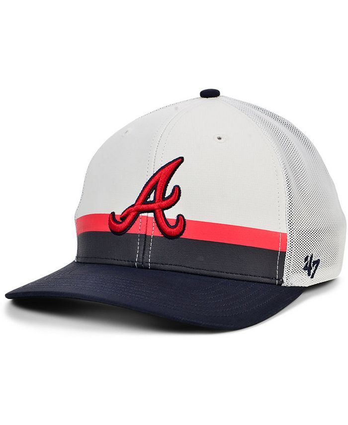 Atlanta Braves 47 Brand Black White Logo MVP Adjustable Hat