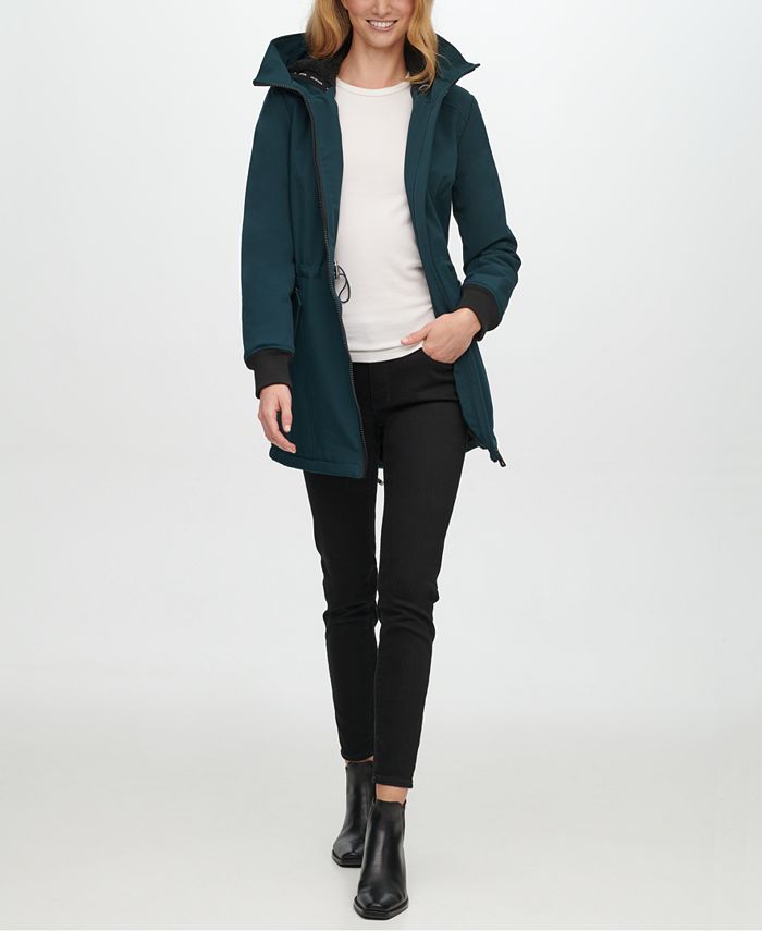 Calvin Klein FleeceLined Hooded Raincoat & Reviews Coats & Jackets
