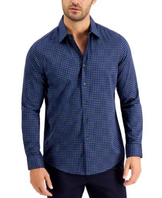 Tasso Elba Men's Stretch Tile-Print 