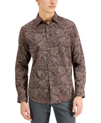 Tasso Elba Men's Stretch Paisley-Print Dobby Shirt, Created for Macy's -  Macy's