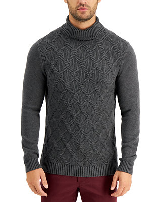 Tasso Elba Men's Chunky Turtleneck Sweater, Created for Macy's - Macy's