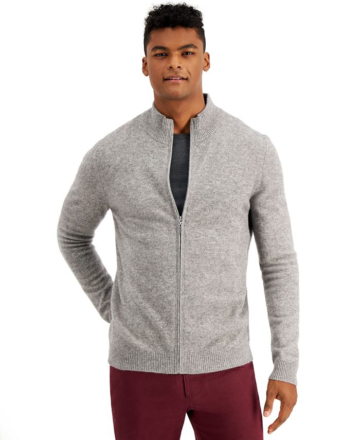 Tasso Elba Men's Full-Zip Cashmere Sweater, Created for Macy's ...
