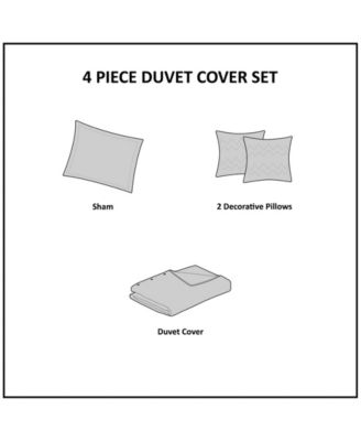 Intelligent Design Callie Pom Pom 4-Pc. Duvet Cover Set, Twin/Twin XL