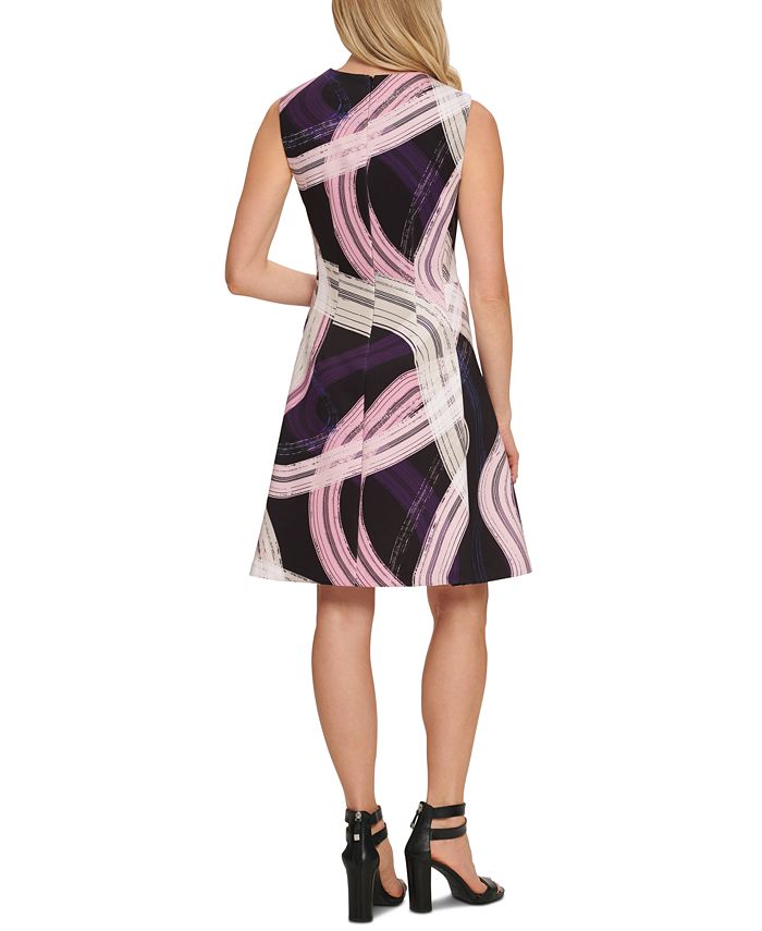 DKNY Sleeveless Fit & Flare Dress - Macy's