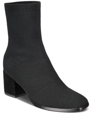 image of Eileen Fisher Ohm Stretch Knit Block-Heel Booties Women-s Shoes