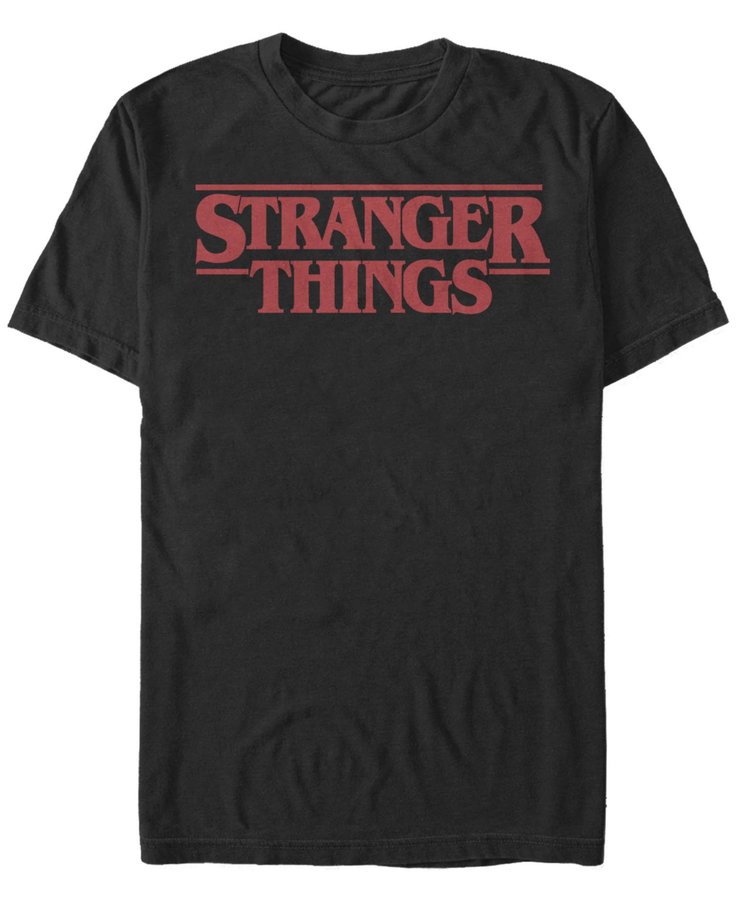 Мужская футболка Fifth Sun Stranger Things Solid Logo Left Chest Short Sleeve, цвет: Чёрный — фото 1