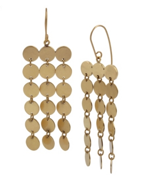 image of Robert Lee Morris Soho Disc Fringe Chandelier Earrings