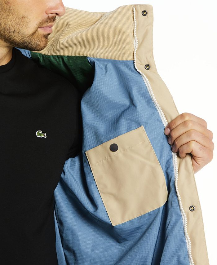 Lacoste Men's LIVE Canvas and Corduroy Padded Jacket - Macy's