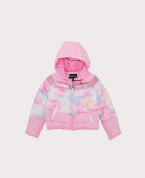 image of S Rothschild & Co Toddler Girls Tie Dye Colorblock Jacket