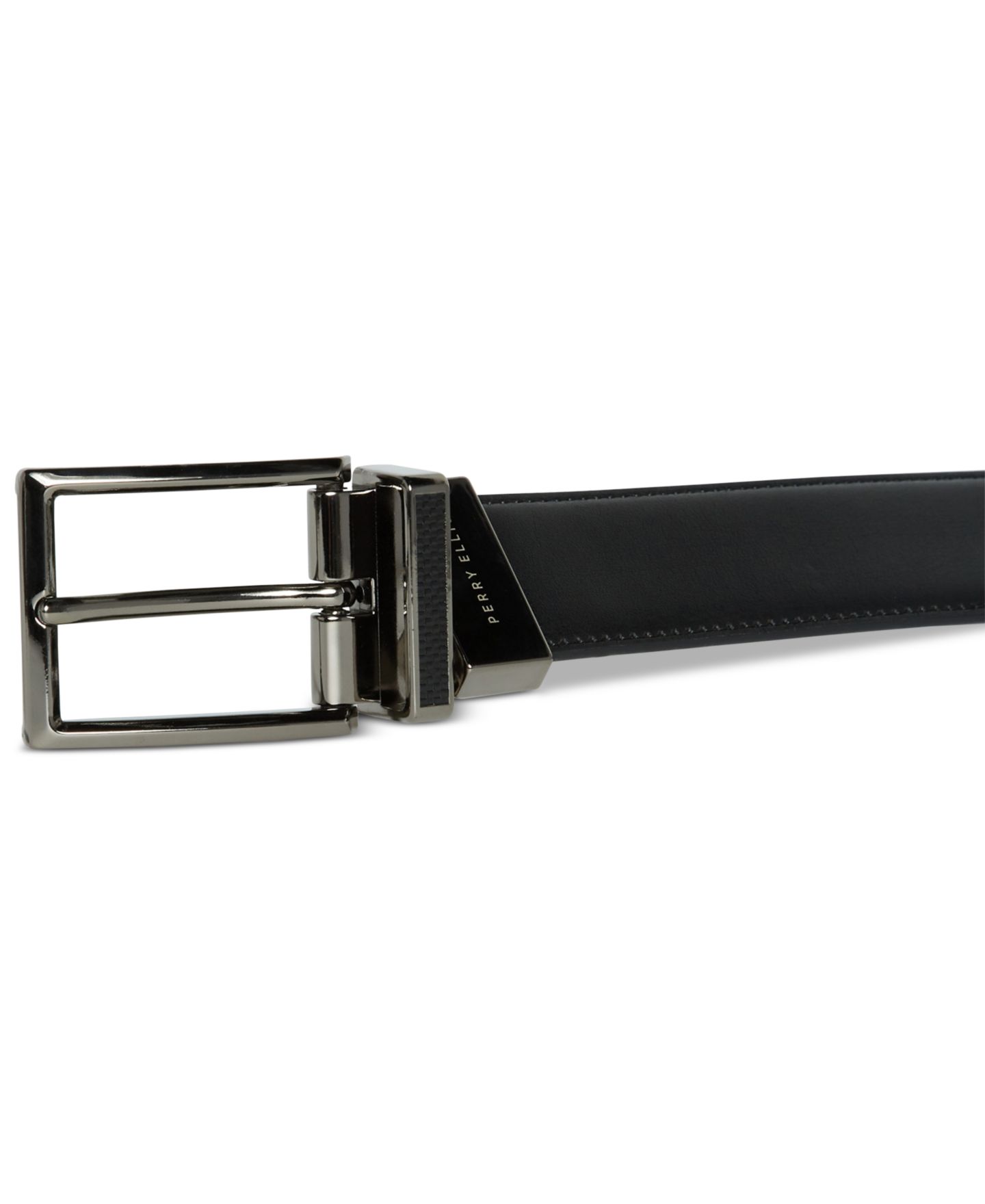 Мужской ремень Perry Ellis Portfolio Reversible Belt, цвет: Чёрный / Коричневый — фото 4