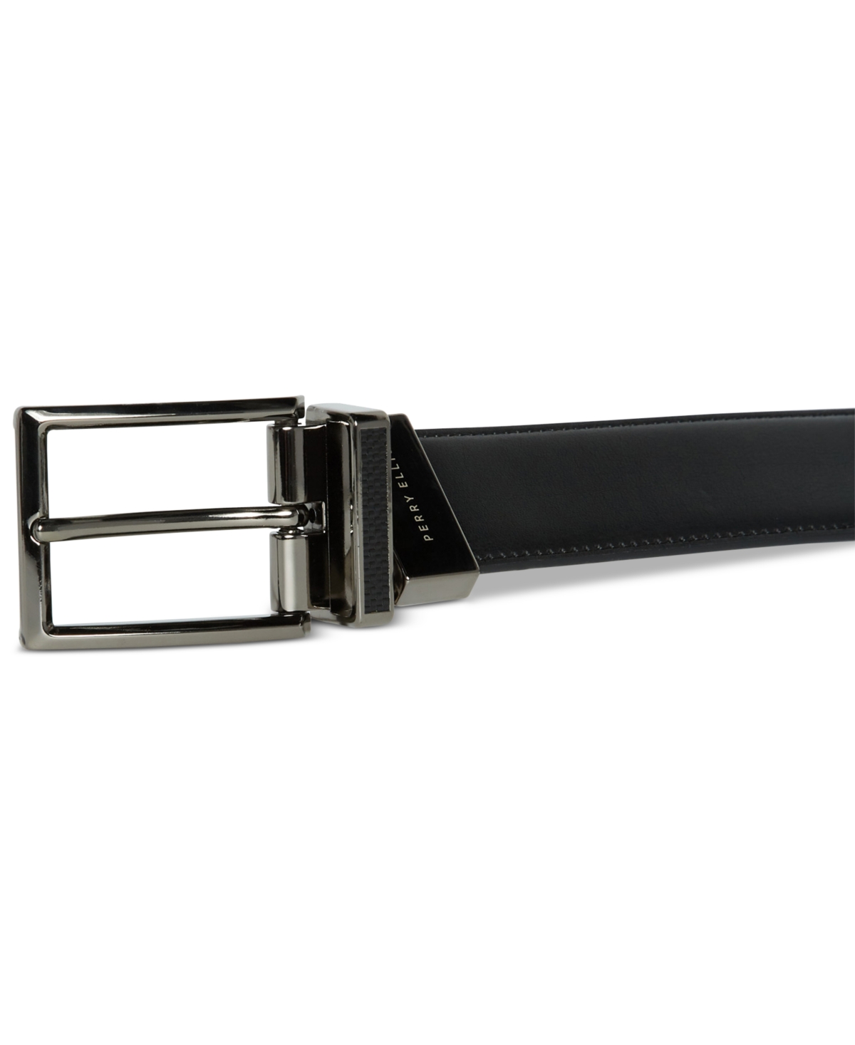 Shop Perry Ellis Portfolio Men's Reversible Belt In Black,brown