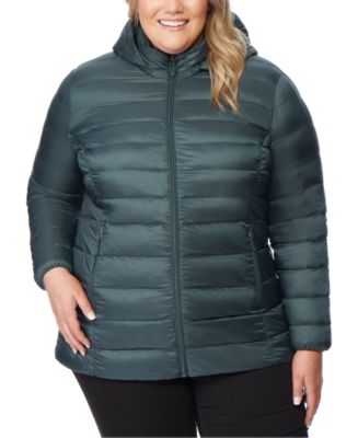 Koordinere smal Evolve 32 Degrees Plus Size Packable Down Hooded Puffer Coat, Created for Macy's -  Macy's